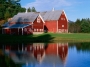 Twin Barns at Sunset, Vermont